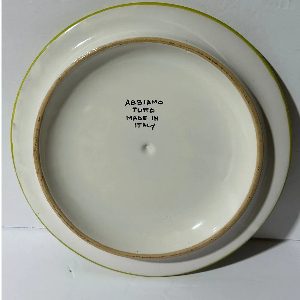 Abbiamo Tutto Italian Ceramic Decorative platter serving dish Fruit Lemon Grape